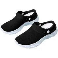 Orthopädische Schuhe Sneaker Damen Ergonomischer Schmerzlinderungs Sommer Barfußschuhe Leicht Atmungsaktive Lässige Bequeme Outdoor Sportschuhe Turnschuhe Laufschuhe Damen Sandalen Bequem (Black, 40) - 40 EU