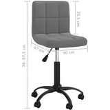vidaXL Bürostuhl Samt dunkelgrau