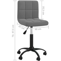 vidaXL Bürostuhl Samt dunkelgrau