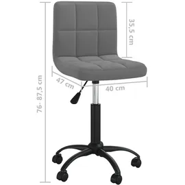 vidaXL Bürostuhl Samt dunkelgrau