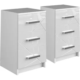 Vicco Nachtschrank Irma 37,6 x 35,5 x 66 cm Weiß