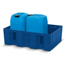 ASECOS Auffangwanne Kunststoff 60 l blau ohne Gitterrost