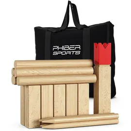 PHIBER-SPORTS Kubb Wikinger Spiel aus Holz