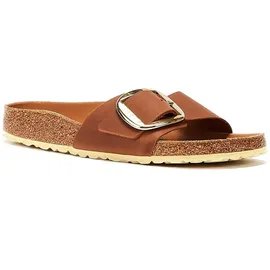 Birkenstock Madrid Big Buckle Nubukleder geölt schmal cognac 38