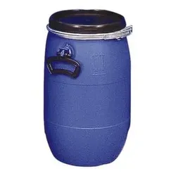 Deckelfass, HxØ 520x315mm, 30l, für feste Gefahrgüter, PE, Fass/Deckel blau/schwarz