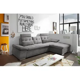 ed-lifestyle Ecksofa Polyester 2-Sitzer Grau