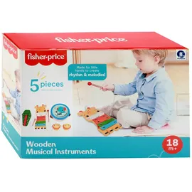 Fisher-Price Holz-Musikinstrumente 5 Teile grün