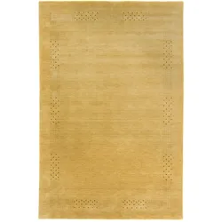 Wollteppich MORGENLAND "Nova - Gabbeh Teppich - Loribaft Perser", beige, B:70cm H:1,5mm L:140cm, Schurwolle, Teppiche, Flachgewebe