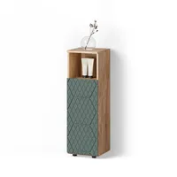 Livinity® Midischrank, Grün, Grün, 3 Fächer, Quadratisch, 30x95x30 cm,