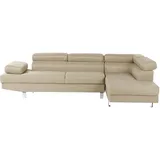 Beliani Ecksofa beige / silber NORREA