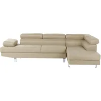 Beliani Ecksofa beige / silber NORREA