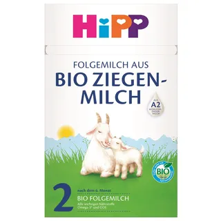 HiPP 2 Folgemilch aus Bio Ziegenmilch (5 x 400g), nach dem 6. Monat, mit GOS, Omega 3 & 6 und A2-beta-Casein, besonders leicht verdaulich