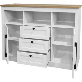 OTTO home Ismund 121 x 95 x 39 cm Weiß / Naturfarben