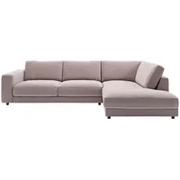 Pure Home Lifestyle Ecksofa 979, Rosa, Kunststoff, 4-Sitzer, Ottomane rechts, Eckteil, L-Form, 325x224 cm, Blauer Engel, Goldenes M, Oeko-Tex® Standard 100, DGM-Emissionslabel, Stoffauswahl, seitenverkehrt erhältlich, Wohnzimmer, Sofas & Couches, Wohnlandschaften, Ecksofas