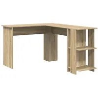 VidaXL Sonoma Eichen Eckschreibtisch Sonoma Eiche Spanplatte Mittel