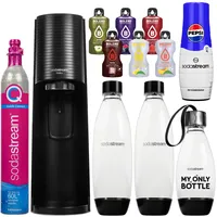 Wassersprudler SodaStream Terra Black + 3 Flaschen + Pepsi Sirup 440ml + Bolero