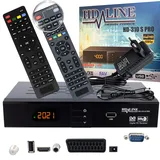 hd-line 310S PRO Receiver Satellit HD Digitaler Satelliten Receiver HDMI DVB S2 Receiver für Sat HD HDMI Sat Receiver HDMI HD Receiver Sat Digital für Satelliten Resiver für TV DVB-S, Schwarz