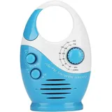 Ahlsen Wasserdichtes Duschradio, Tragbarer Am/fm-lautsprecher Mit Einstellbarer Lautstärke, Hängender Griff Oben, Batteriebetriebenes Mini-radio Für Badezimmer, Küche, Außenbereich
