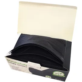 Medi-Inn Mundschutz Type II 3-lagig 9 cm x 17,5 cm schwarz mit Nasenbügel Typ 500 Stück