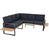 Siena Garden Gartenmöbel-Set Bari inkl. Kissen Anthrazit Matt 2-teilig