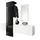 Vladon Wandgarderobe Carlton 208 x 193 x 35 cm Weiß matt/Eiche