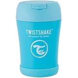 Twistshake Thermobehälter für Essen Babys und Kinder | 350 ml | Inklusive klappbarem Löffel - Pastel Blue, Blau