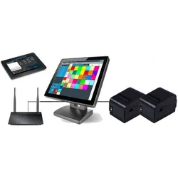 GASTRO Kassensystem mit 7" Bestellterminal, 2 x Bondrucker, 15" Hauptkasse