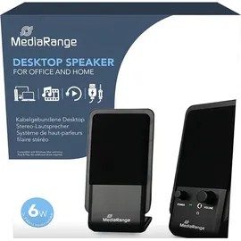 MediaRange 2.0 Kabelgebunden, 6 W, 180 - 20000 Hz, Schwarz