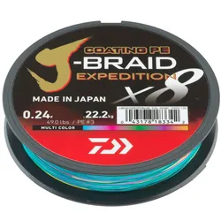 Daiwa J-Braid Exped. X8E 0.18mm-300m d. green Geflochtene Schnur