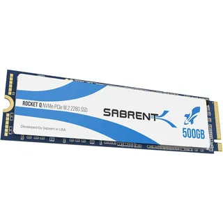 SABRENT M.2 NVMe SSD 500GB, Internes Solid State 2000 MB/s Lesen, PCIe 3.0 2280, intern Festplatte High Performance kompatibel mit PCs, NUCs Laptops und desktops (SB-RKTQ-500)