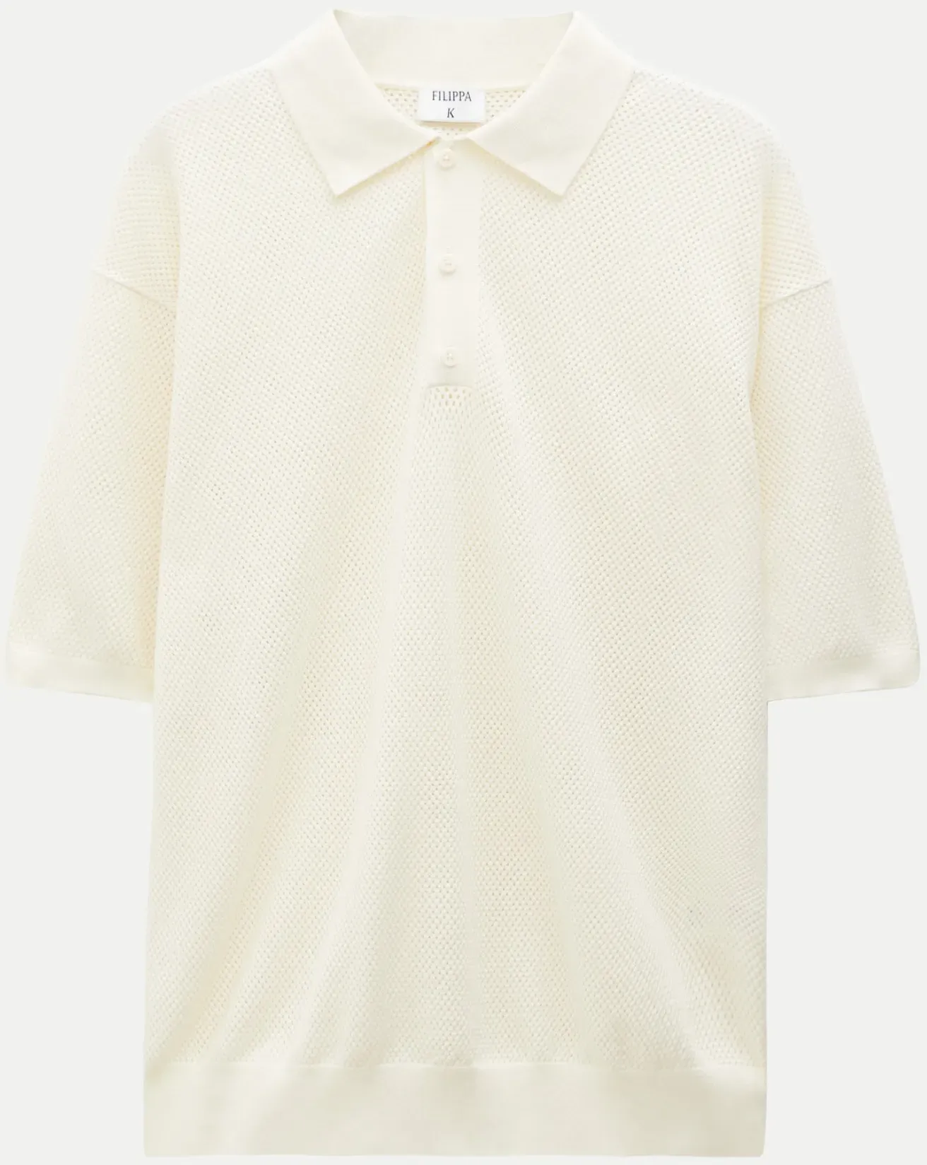 Poloshirt aus Mesh Weiß L