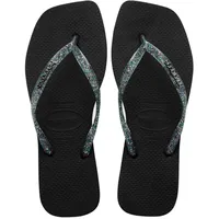 Havaianas SLIM SQUARE LOGO METALLIC BLACK 37/38 - 37/38 EU