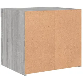 vidaXL Nachttische mit LED-Leuchten 2 Stk. Grau Sonoma 50x40x45 cm