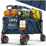 TRESKO Bollerwagen faltbar 215L blau