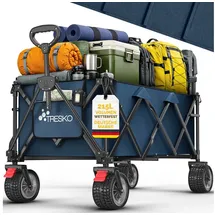 TRESKO Bollerwagen faltbar 215L blau