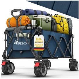 TRESKO Bollerwagen faltbar 215L blau