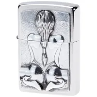 Zippo Kneeling Girl Emblem Sturmfeuerzeug