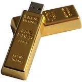 Tomax Goldbarren aus Metall als USB Stick / 32 GB Speicher / USB Speicherstick