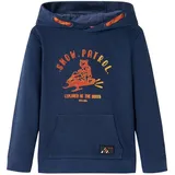 vidaXL Kinder Kapuzenpullover Pullover Hoodie Sweatshirt Marineblau Melange Orange 116 - 116