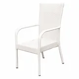 INKOSPOR Inko - Stapelsessel Dodo Aluminium/Geflecht weiß Stapelstuhl 60x57x93 cm Polyrattan