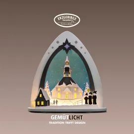 Weigla Lichterbogen LED Seiffener Kirche 52 x 9 x 53 cm