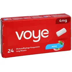 VOYE Mint 4 mg wirkstoffhalt.Kaugummi mit Nikotin