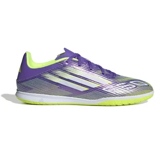 Adidas F50 Club Indoor Football Boots, Purple Rush/FTWR White/Lucid Lemon, 44