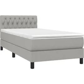 vidaXL Boxspringbett 100 x 200 cm Hellgrau
