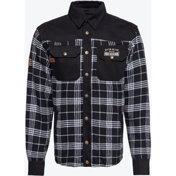 King Kerosin KK Kustom Kulture Workwear Hemd, schwarz-weiss, Größe L für Männer