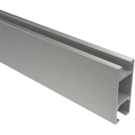 Interdeco GARDINENSTANGE INNENLAUF Smartline Paxo 480 cm (geteilt in 3 x 160 cm), 1-läufig, 14x35 mm Edelstahl-Optik