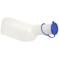 AMPRI Urinflasche für Männer, blauer Deckel, aus PP 25 Stück