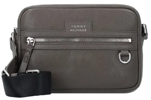 Tommy Hilfiger Premium Umhängetasche Leder 23 cm  braun