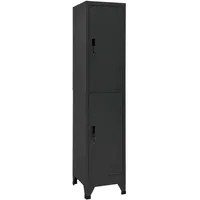 vidaXL Schließfachschrank Stahl 38x45x180 cm Anthrazit