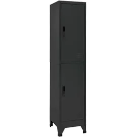 vidaXL Schließfachschrank Stahl 38x45x180 cm Anthrazit